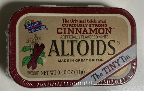 Vintage Altoids Cinnamon Flavored Mints  The Tiny Tin New - Rare Great Britain
