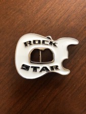 White Rock Star Guitar Music With Bottle Opener Metal Unisex Men s Belt Buckle
