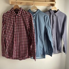 Saba Mens Long Sleeve Button Up Shirt Bundle Size Large 100 Cotton RRP 447