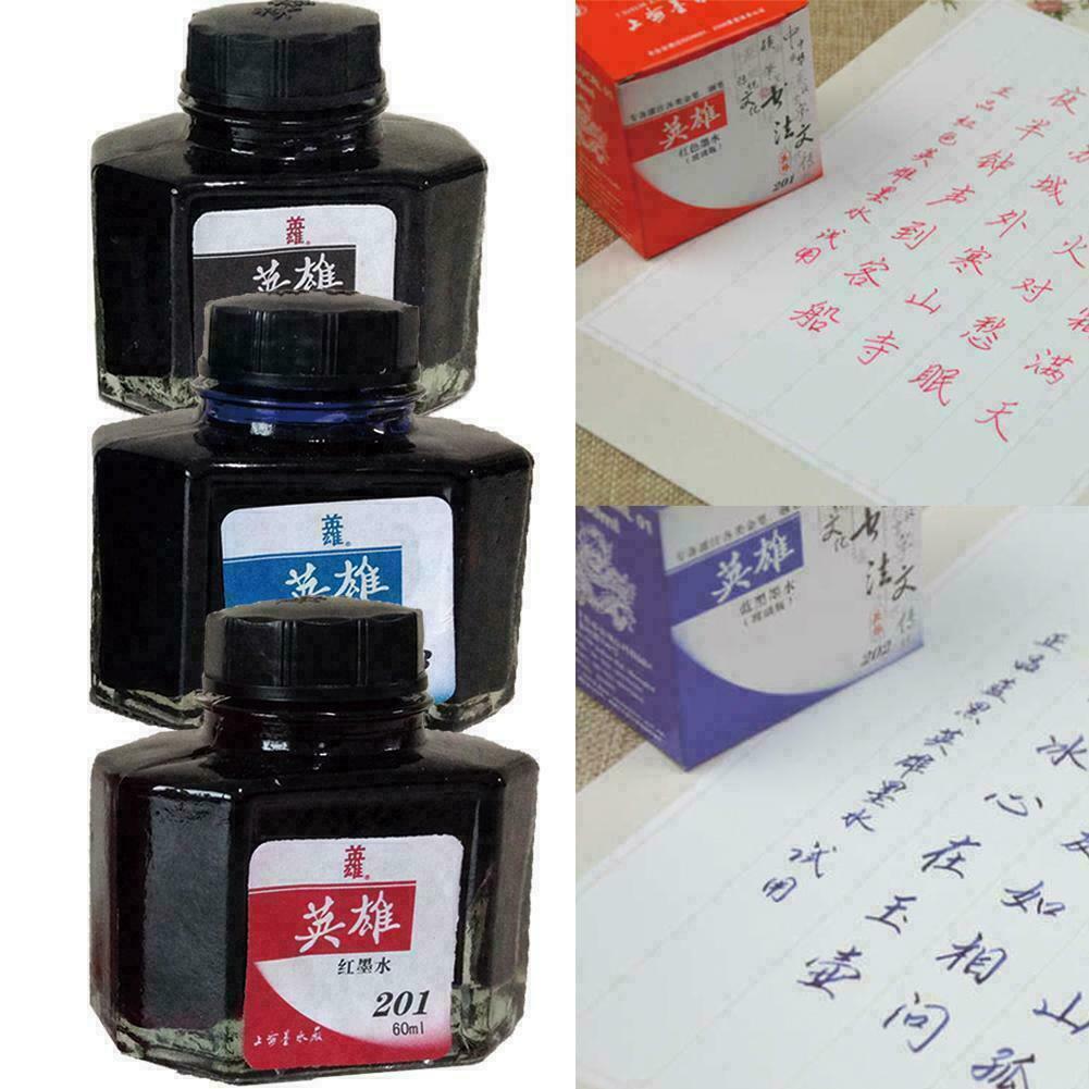 1PC Hero Fountain Pen Ink Bottle 50ml 3Color Select Inkwith bottle New