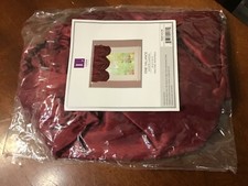 2 pks Lush valance estate garden 18  by 42  new 100 poly burgundy