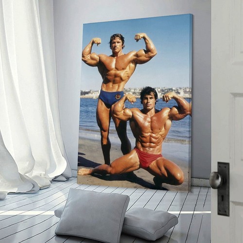 Arnold Poster Schwarzenegger Franco Columbu Pose Canvas Wall Painting Print - Picture 7 of 12