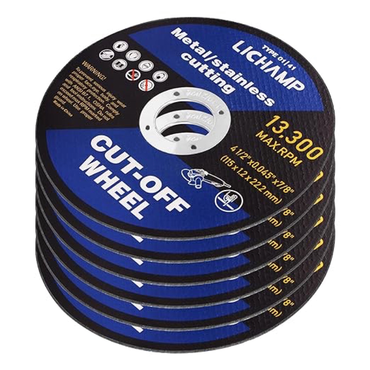 Lichamp Metal Cutting Wheels 6 Pack Cutoff Blade Grinder 4-1/2
