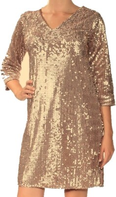 sheer gold sequin dress LaDivine CD3936CL Prom Dress - Gold main image 1