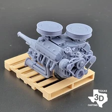 Crossram 426 Hemi model engine resin 3D printed 1:25-1:8 scale