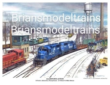 Allentown Action Train Print Conrail SD40-2  Peter Lerro Jr signed & numbered