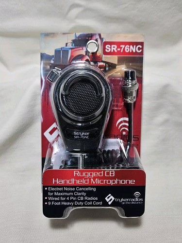 STRYKER SR-76NC CB Ham Radio Electret Noise Canceling Microphone 4-PIN - Zdjęcie 4 z 6