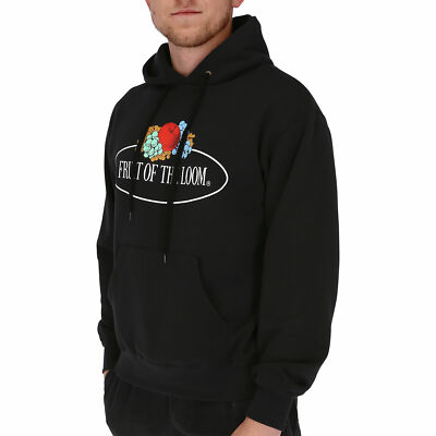 Fruit of the Loom Classic Hooded Sweat mit großem Vintage-Logo auf der Brust NEU