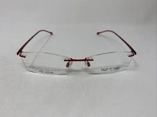 LIGHTEC MOREL 7776L RP 004 52/16/135 RED FRANCE RIMLESS EYEGLASSES FRAME  !917