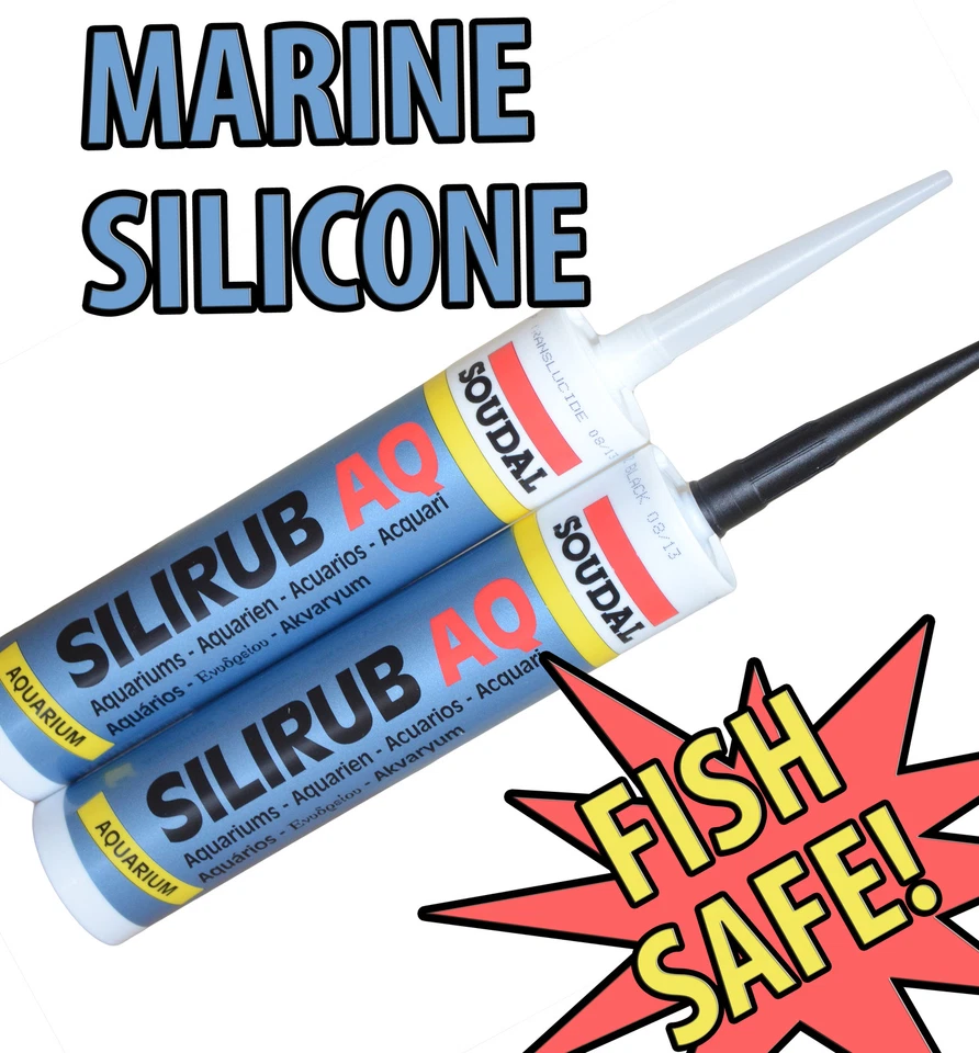 SOUDAL MARINE SILICONE - AQUARIUM/WATER/​TANK SEALANT FISH SAFE SILIRUB AQ