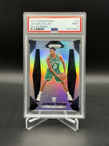 2017-18 Panini Prizm Jayson Tatum SILVER PRIZM RC #16 PSA 9