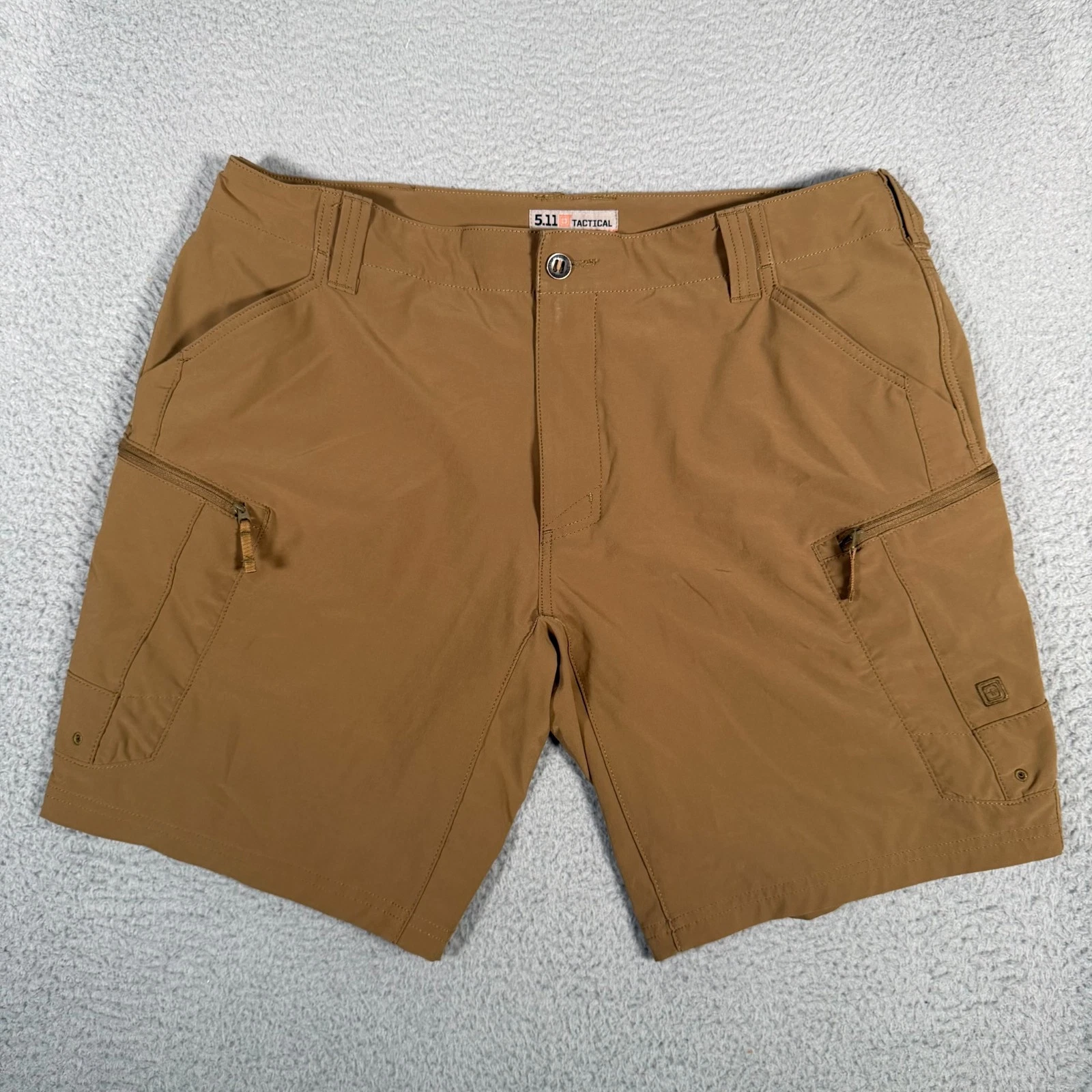 5.11 Tactical Shorts Mens 38 Tan Brown Trail Cargo 9" Inseam Outdoor Utility