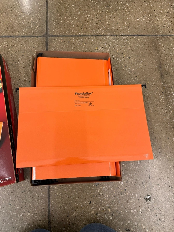 Pendaflex Legal Sz Orange Colored Reinforced Hanging Folders - (20/BX) New. - Image 2 of 2