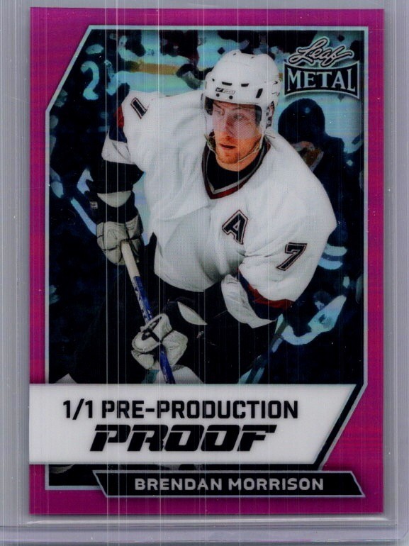 Brendan Morrison 2026 Leaf Metal Hockey 1/1 Pre Production Proof