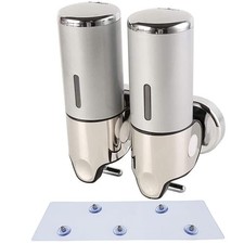 Wall Mount Soap Dispenser Shower Manual Press Head Liquid Shampoo and Shower ...