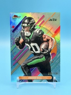 2025 Topps Finest - Rare Breece Hall #254 Sky Blue Refractor /150