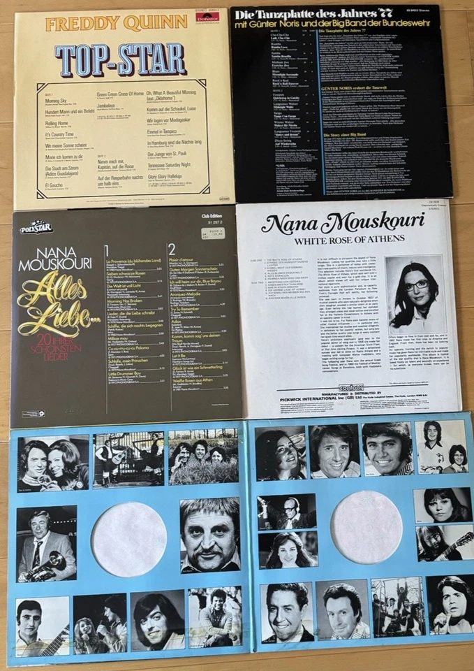 6 LPs Vinyl Freddy Quinn Nana Mouskouri Tanzplatte 77 südliche Hits Schlager etc - Bild 2 von 4