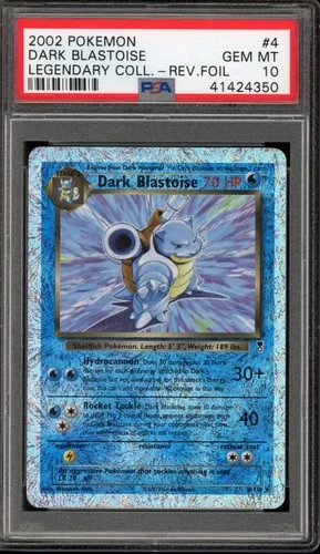 Pokemon Dark Blastoise Legendary Coll. Reverse Holo Rare #4 PSA 10 Gem Mint