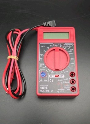 7-Function Digital Multimeter   AC/DC Voltage, Current, Resistance *NEW BATTERY*