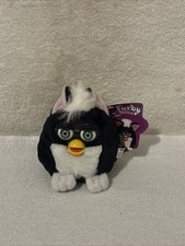 VTG 1999 Black and White Furby Buddies Green Eyes With Tag FREE SHIP