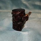 Avon VTG 1972-74 Collectors Pipe Decanter Union Soldier Sailor Amber Glass GUC
