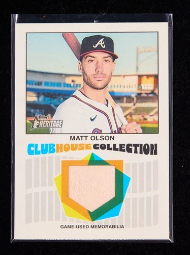 Matt Olson 2026 Topps Heritage Clubhouse Collection Relic Game-Used \[kk16
