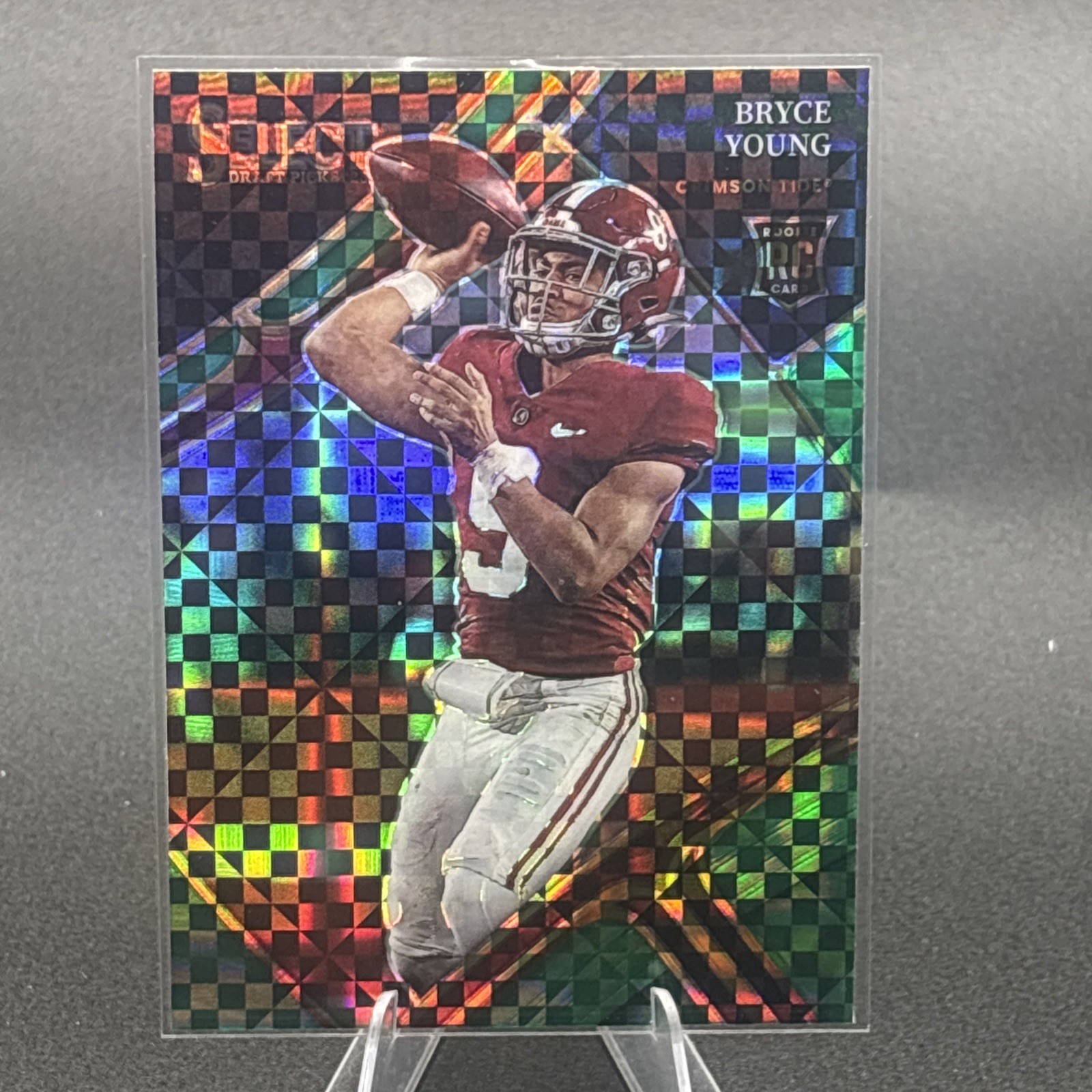 2023 Select Draft Picks - Rookie Bryce Young #101 Green Squares Prizm (RC) Bama