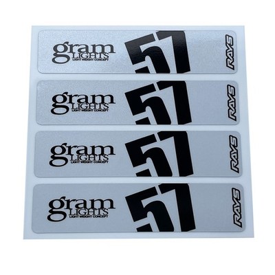 White Reflect light Rays Gram Lights Gramlights 57DR 57CR Spoke wheel Sticker