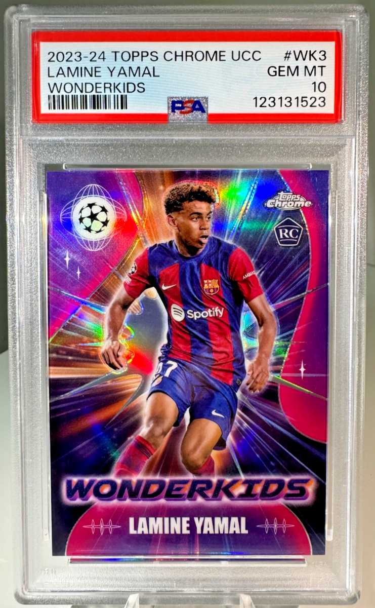 Lamine Yamal 2023 Topps Chrome UEFA #WK3 *Wonderkids* RC Rookie