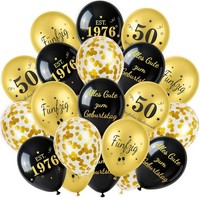 30 StüCk Deko 50.Geburtstag, Luftballons Ballons Latex, Happy Birthday Deko 50