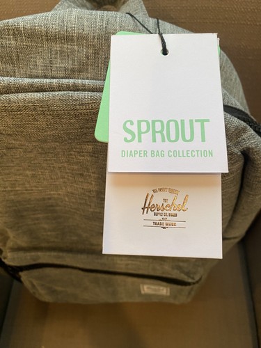 Herschel Nova Sprout Diaper Bag Backpack with Changing Pad Raven Crosshatch NWT - Picture 8 of 10