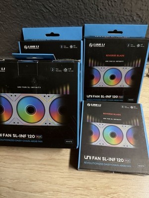 Lian Li SL-Infinity 120mm White , 4 Fans & 2 Reverse Blade