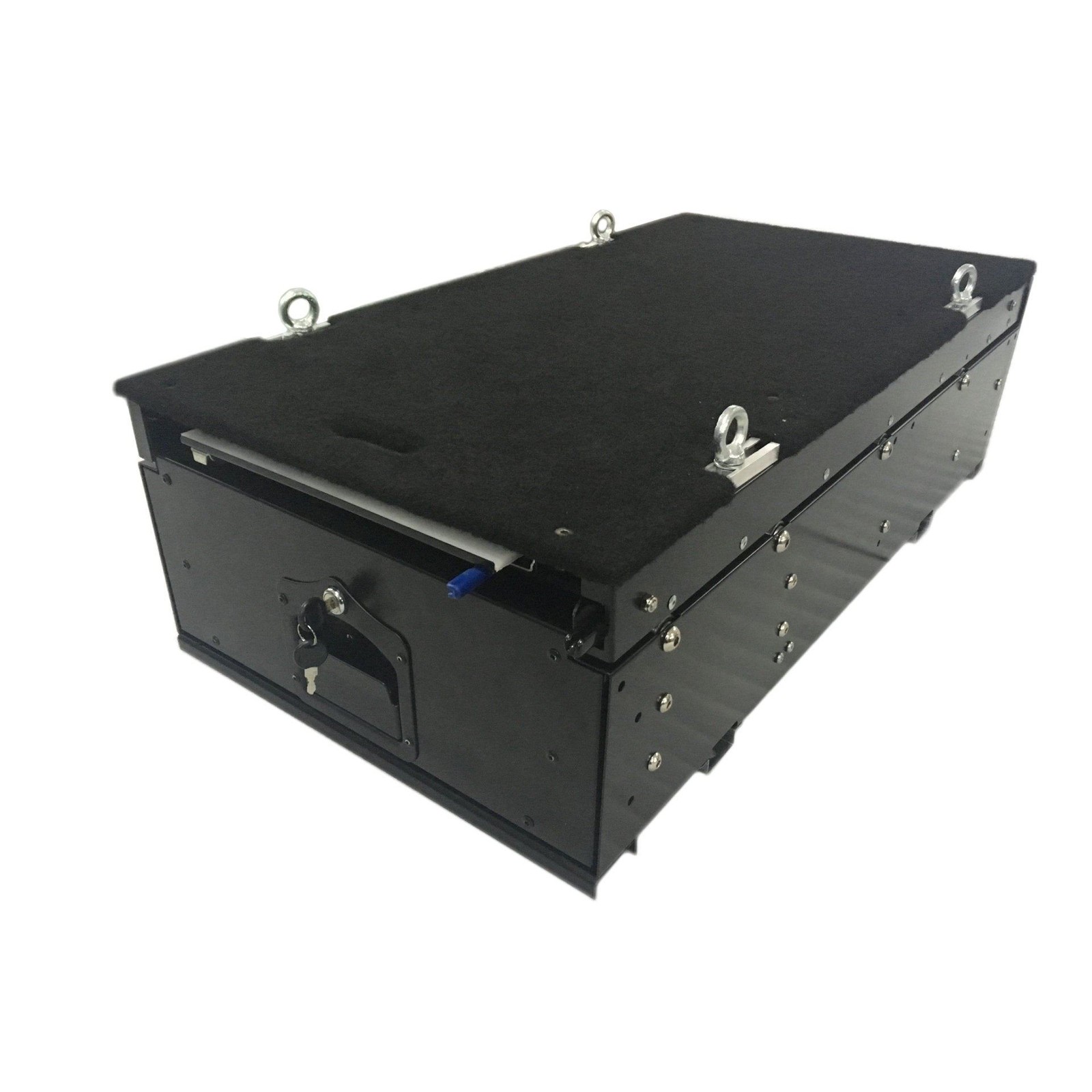 Modular Stackable Carpet Top Single Drawer Storage Unit with Pull-out Work Tray