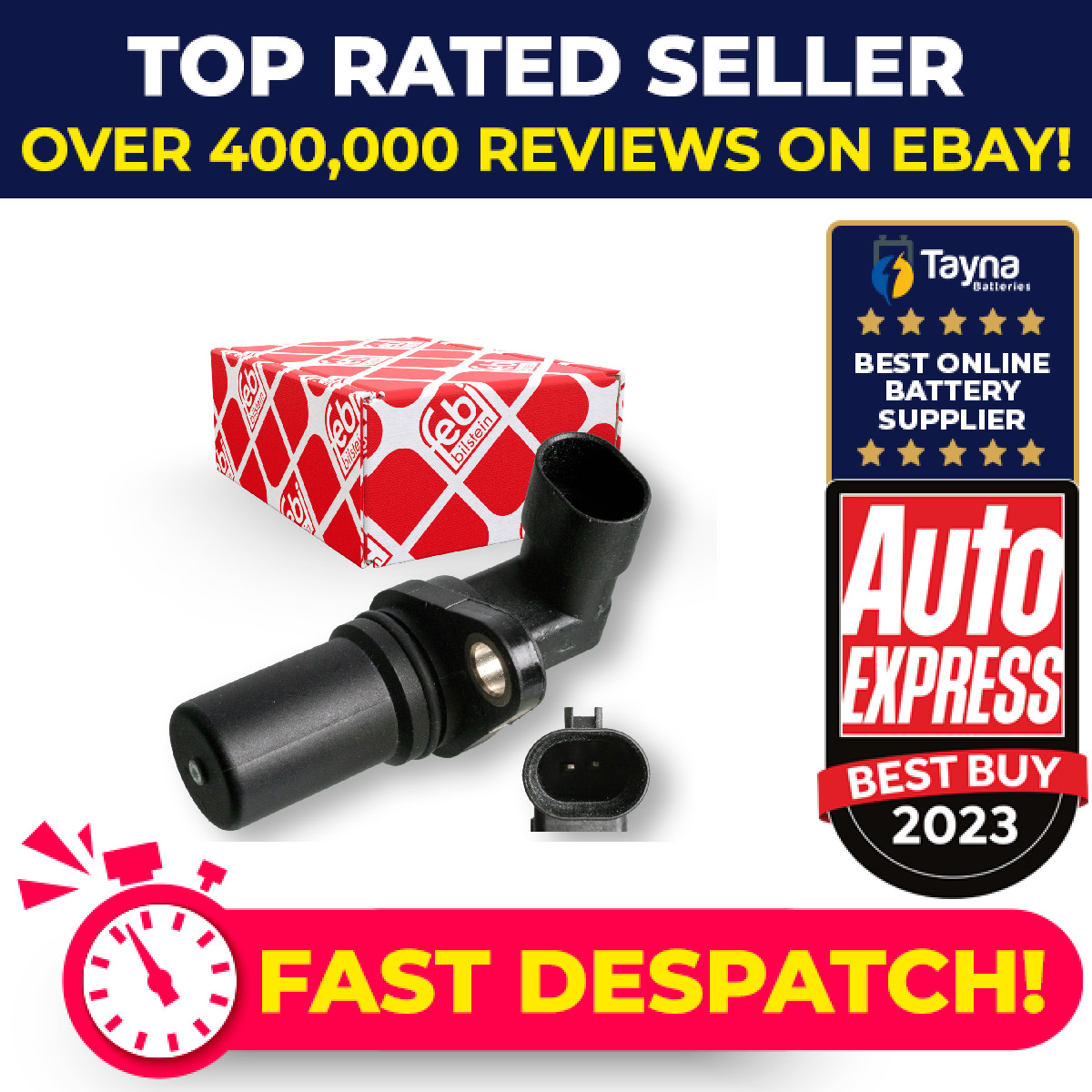 RPM / Crankshaft Sensor fits ALFA ROMEO SPIDER 916 2.0 95 to 05 46798363 Febi