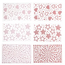 6 Sheets Face Jewels Stick on Festival Gems Rhinestone Cloth Sticker Stickers