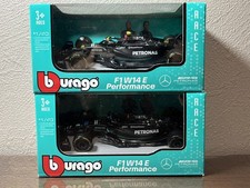 Burago Mercedes AMG W14 63 George Russell 44 Lewis Hamilton 2-set 1/43 Minicar