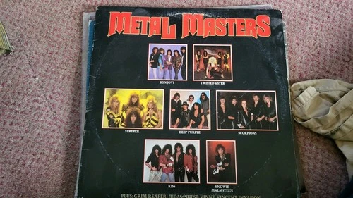 Metal Masters Vinyl 1984 K-Tel Record Release TU 2180 Kiss Stryker Scorpions VG