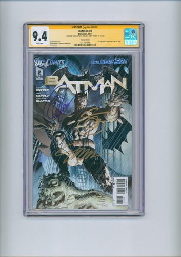 Batman #2 1:25 CGC SS 9.4 Signed  Jim Lee, Greg Capullo, Scott Snyder 1st Talon 