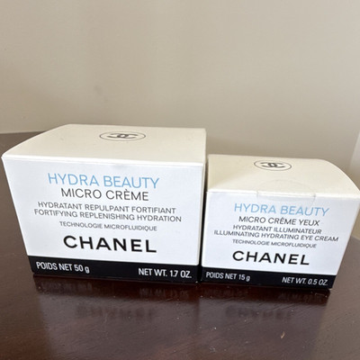CHANEL Hydra Beauty Hydrating Micro Crème 1.7 oz + Micro Crème Yeux 0.5 oz