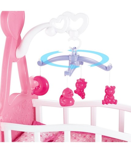 CULLA PER BAMBOLE LETTINO CULLETTA BAMBOLOTTO CON GIOSTRINA E ACCESSORI GIOCO - Foto 4 di 4