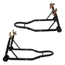 Motorcycle Front & Rear Stand Lift 850lbs Spoolift Paddock Swingarm Bike Support