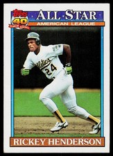1991 Topps #391 Rickey Henderson