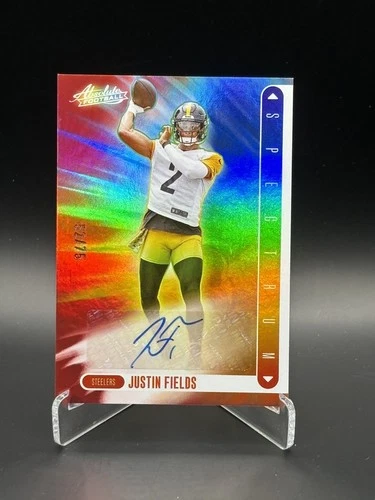 2024 Panini Absolute Spectrum Justin Fields Refractor Autograph /75 Auto