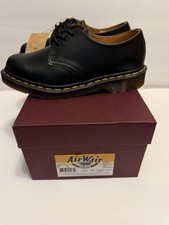 Dr. Martens 1461 Made in England Black Quilon Leather Shoes 3-Eyelet Men 6 / W 7