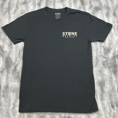 #ad Stone Brewing Shirt Mens Medium Black San Diego Brewery Alcohol $12.50