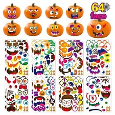 Large Pumpkin Face Stickers Halloween Stickers Halloween Party