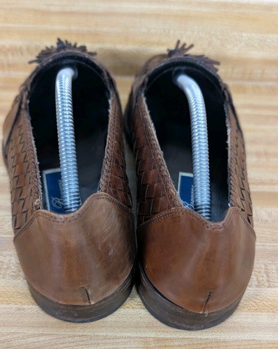 COLE HAAN Bragano Italy Men’s Shoes Loafers Brown Leather Woven Tassel 11 W - Picture 13 of 23