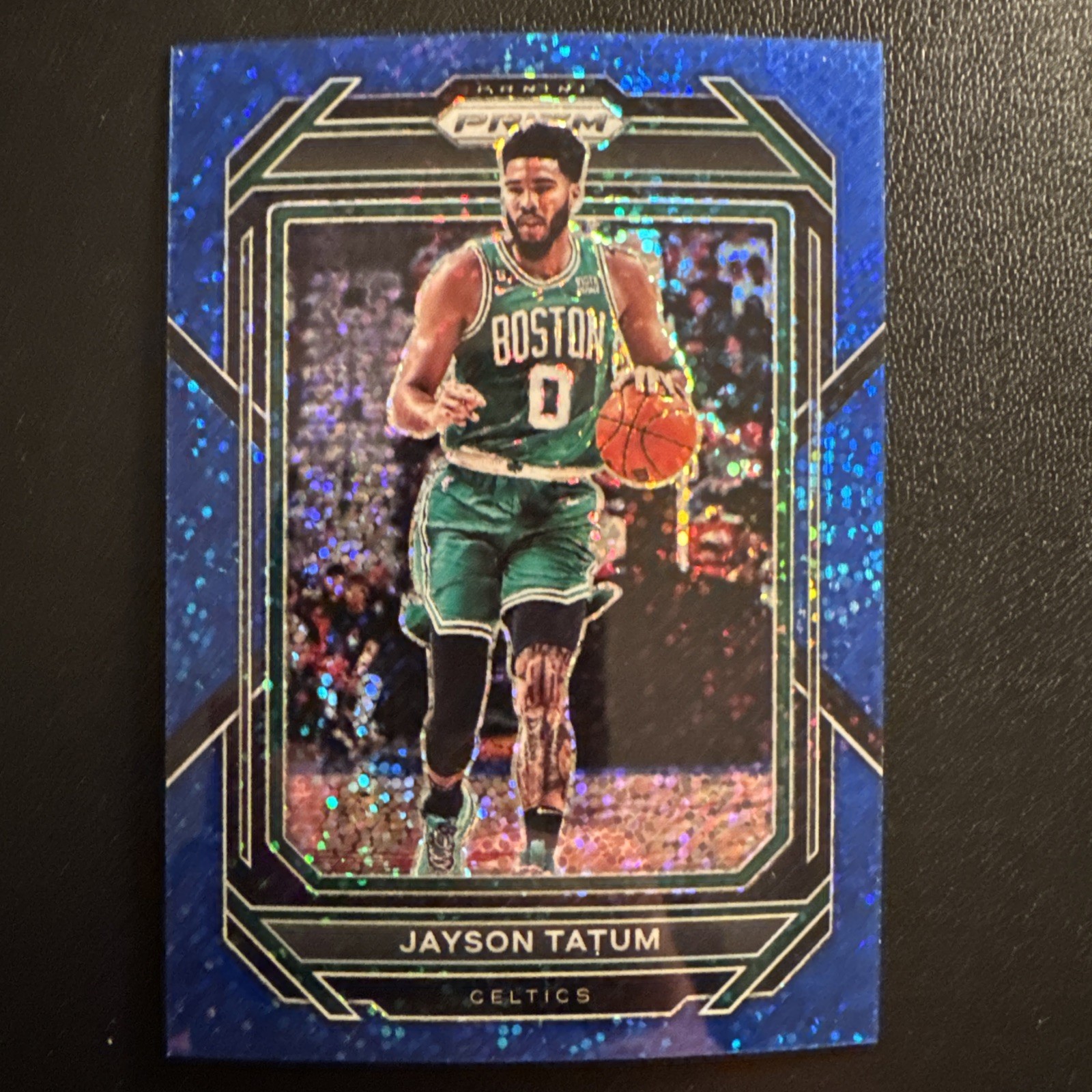 2022-23 Panini Prizm - Blue Sparkle Prizm #17 Jayson Tatum /144