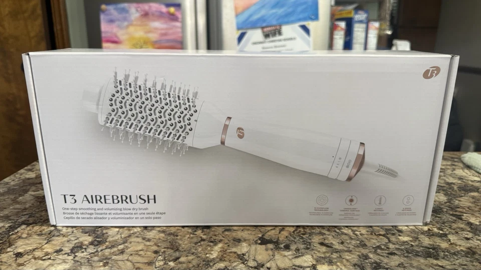 Cepillo de Aire T3 Redondo Un Paso Voluminizador Cepillo de Secado por Soplado Ceragloss 3 Calor Auténtico Foto 2 de 4