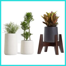 Sturdy Adjustable Bamboo Plant Shelf - Perfect for Small Spaces & Heavy Pots